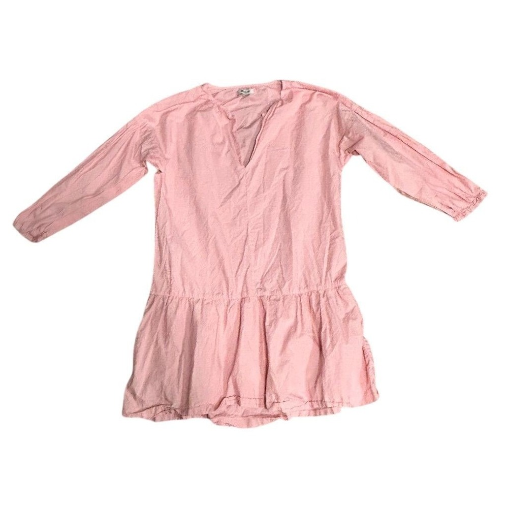 Madewell Women's Pink Long-Sleeve Tunic Dress Size M Knee Length